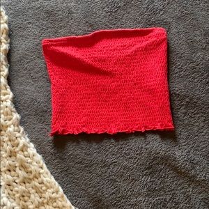 Red tube top